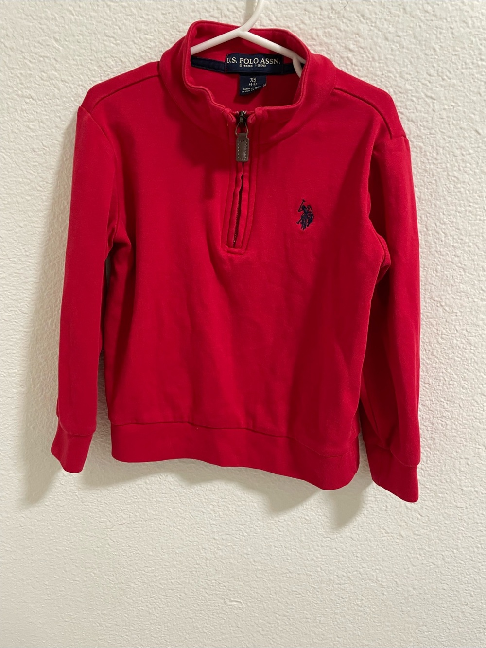 U.S. Polo Assn. Bright Red Half-Zip Pullover